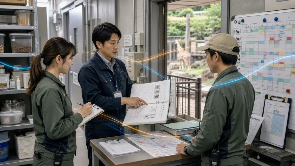 動物園の飼育計画管理者