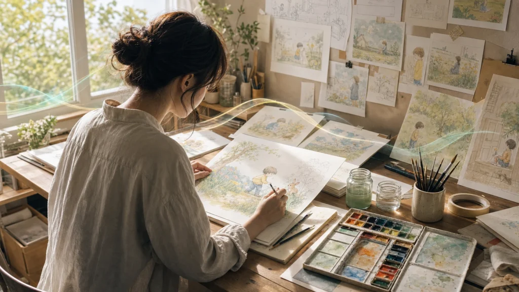 絵本原画家